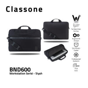 Classone WorkStation3 Series BND600  WTXpro Waterproof Fabric 15.6 '' Laptop Bag-Black