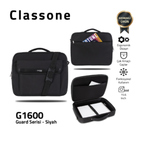 Classone G1600 Guard Serisi Kasnaklı 15,6 inch  Notebook Çantası