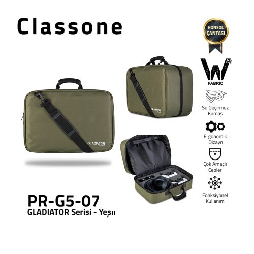 Classone PR-G5-07 Gladiator G5 Series Game Console Carrying Case - Green