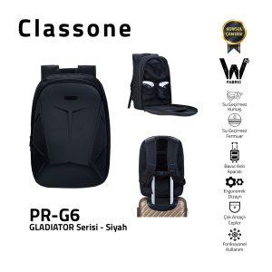 Classone Gladiator G6 Series Spielekonsolen-Rucksack – Schwarz