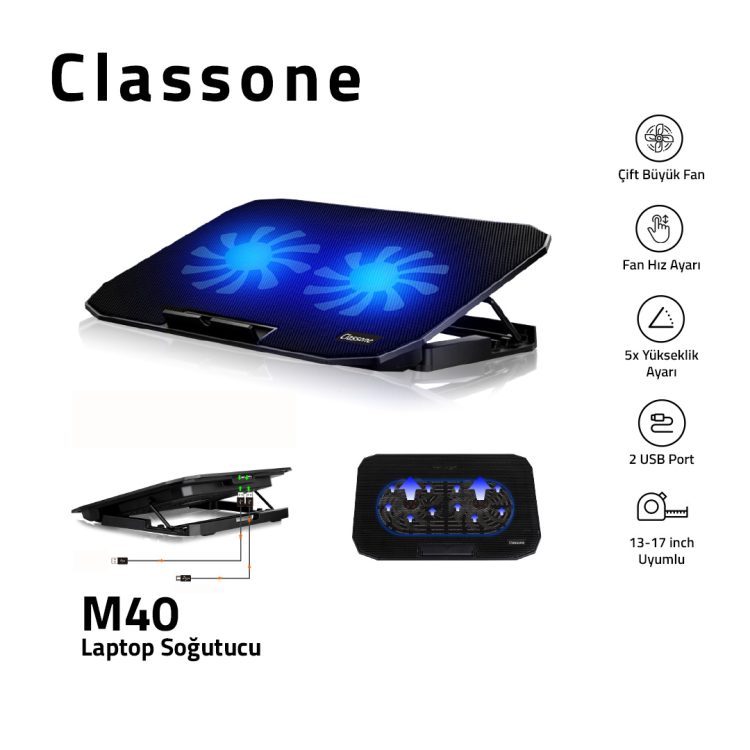 Classone M40 Gaming Laptop Soğutucu,Notebook Stand