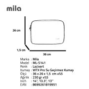 Classone ML-S141 13, 14 inch Mila Serisi ,Macbook ,Mac Air, Laptop Kılıfı, WTXpro Su Geçirmez Kumaş-Lacivert