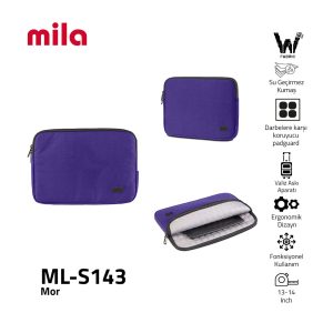 Classone ML-S143 13, 14 Zoll Mila-Serie, MacBook, Mac Air, Laptop-Hülle, wasserdichtes WTXpro-Gewebe – Lila