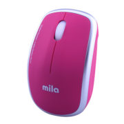 Mila ML401 Silent Serisi Kablosuz USB Nano Alıcılı Optik Mouse Pembe / Gümüş
