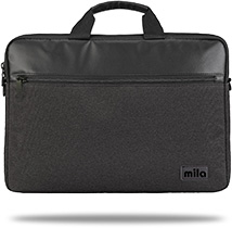 Mila ML-T404, Empoli  Serisi WTXpro Su Geçirmez Kumaş 15.6 inch uyumlu Macbook, Macbook air, Laptop, Notebook Taşıma Çantası –Koyu Gri