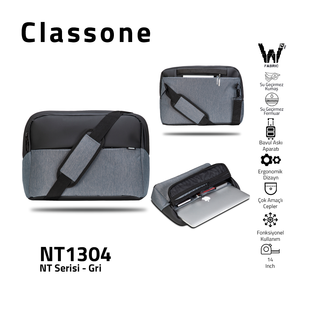 Neuer Trend-Serie NT1304 Laptoptasche / Grau