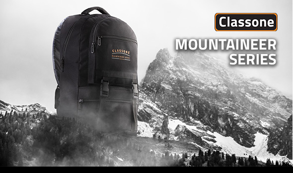 Classone BP-OD100 Mountaineer Series WTXpro Waterproof Fabric Mountaineer Backpack - Black