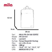 Classone PR-EK101 15.6" Mila Laptop Sırt Çantası,Lenovo,Hp,Asus,Monster,Macbook,Mac Air Uyumlu- Lacivert