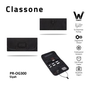 Classone PR-OG300 WTX Pro Waterproof Fabric Organizer Travel and Handbag - Black
