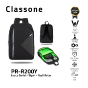 Classone Lucca Serie PR-R200Y WTXpro Wasserdicht Stoff 15.6 Laptop-Rucksack