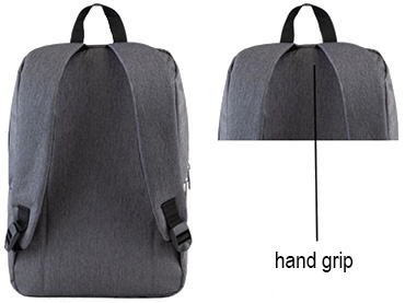 Classone Modena Series PR-R304S WTXpro Waterproof Fabric 15.6 Notebook Backpack-Gray-Black Lining