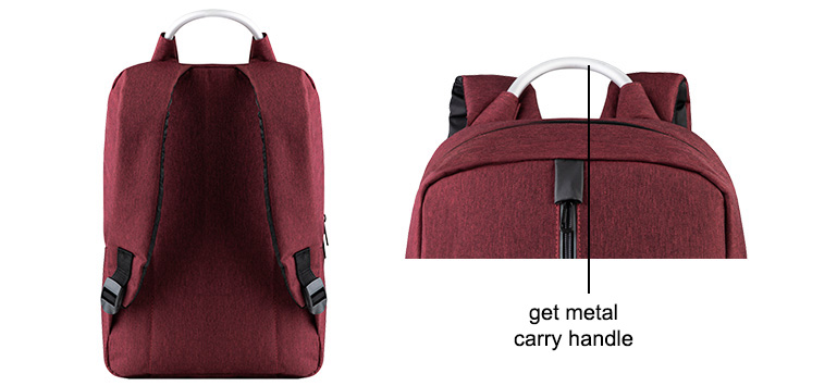 Classone Genoa Series PR-R405 WTXpro Waterproof Fabric 15.6 Backpack Notebook Bag-Claret Red
