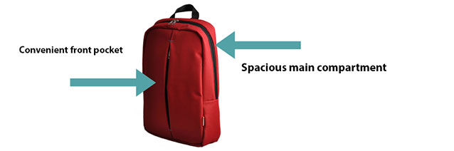 Roma Series PR-R152 Laptop Backpack - Red