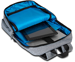 Classone PR-R204M WTXpro Su Geçirmez Kumaş Lucca Serisi 15,6 inç Laptop Notebook Sırt Çantası – Mavi Astar