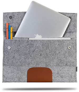 Classone Avantgarde 15,6 inch Laptop Case - Grey-Brown