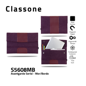 Classone Avantgarde S5608MB 15,6 inch Laptop Hüllen - Lila-Burgund