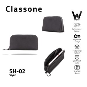 Classone SH-02 WTXPro Su Geçirmez Kumaş Seyahat El Çantası – Siyah