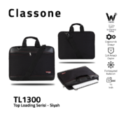 Top Eintrag Mittel-Serie TL1300 WTXpro Wasserdicht Stoff Laptoptasche / Schwarz