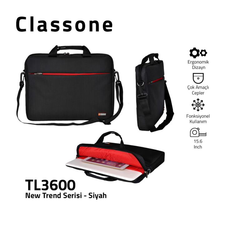 Neuer Trend-Serie TL3600 Laptoptasche / Schwarz