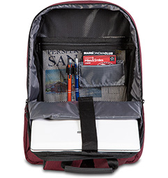 Classone TW1705 Twin Color 17 inch Notebook Çantası- Bordo