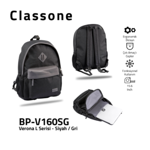 Verona L Serie BP-V160SG Rucksack / Schwarz - Grau