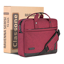 Classone Ravenna Series VP1005 WTXpro Waterproof Fabric 13-14 inch Hand Bag-Claret Red