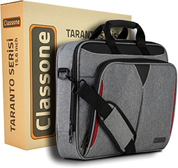 Classone Taranto Series VP3404 14 inch WTXpro Waterproof Fabric Laptop Handbag-Gray