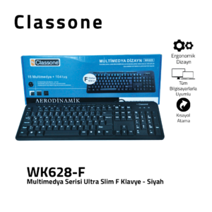 Multimedya Ultra Slim Kablolu USB F Klavye