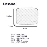Classone WKL1407 13-14" Macbook, Notebook, Tablet Kılıfı-Kahverengi