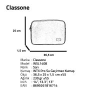 Classone Livorno Serisi WSL1408 13-14 inch uyumlu Macbook ,Mac Air, Laptop Kılıfı-Sarı