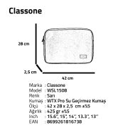 Classone Livorno Serisi WSL1508 15.6 inch uyumlu Macbook, Laptop , Notebook Taşıma Çantası-Sarı