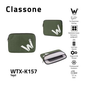 Classone WTX-K157 15,6, 16 Zoll WTXpro-Serie, wasserdichter Stoff, MacBook, Mac Air, Laptop-Hülle – Grün