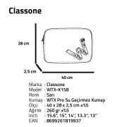 Classone WTX-K158 15.6 ,16 inch WTXpro Serisi Su Geçirmez Kumaş, Macbook,Mac Air,Laptop Kılıfı - Sarı