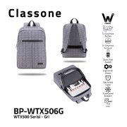 Classone WTX506G Pro 15.6 inch uyumlu WTXpro Su Geçirmez Kumaş, Su Geçirmez Fermuar, Macbook , Laptop , Notebook  Sırt  Çantası –Gri