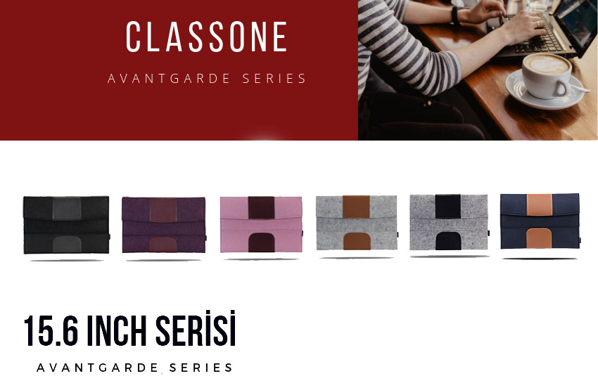 Classone S5606PB Avantgarde 15,6 inch Laptop Kılıf - Pembe-Bordo