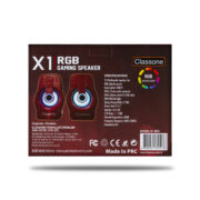 Classone X1 Red RGB Gaming Hoparlör - Kırmızı