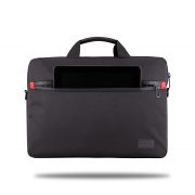 Classone W-TX10 Serisi WTXpro Su Geçirmez Kumaş, Su Geçirmez Fermuar W-TX10K 15.6 inch Uyumlu Macbook, Notebook, Laptop, Tablet Taşıma Çantası-Siyah/Kırmızı