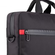 Classone W-TX10 Serisi WTXpro Su Geçirmez Kumaş, Su Geçirmez Fermuar W-TX10K 15.6 inch Uyumlu Macbook, Notebook, Laptop, Tablet Taşıma Çantası-Siyah/Kırmızı